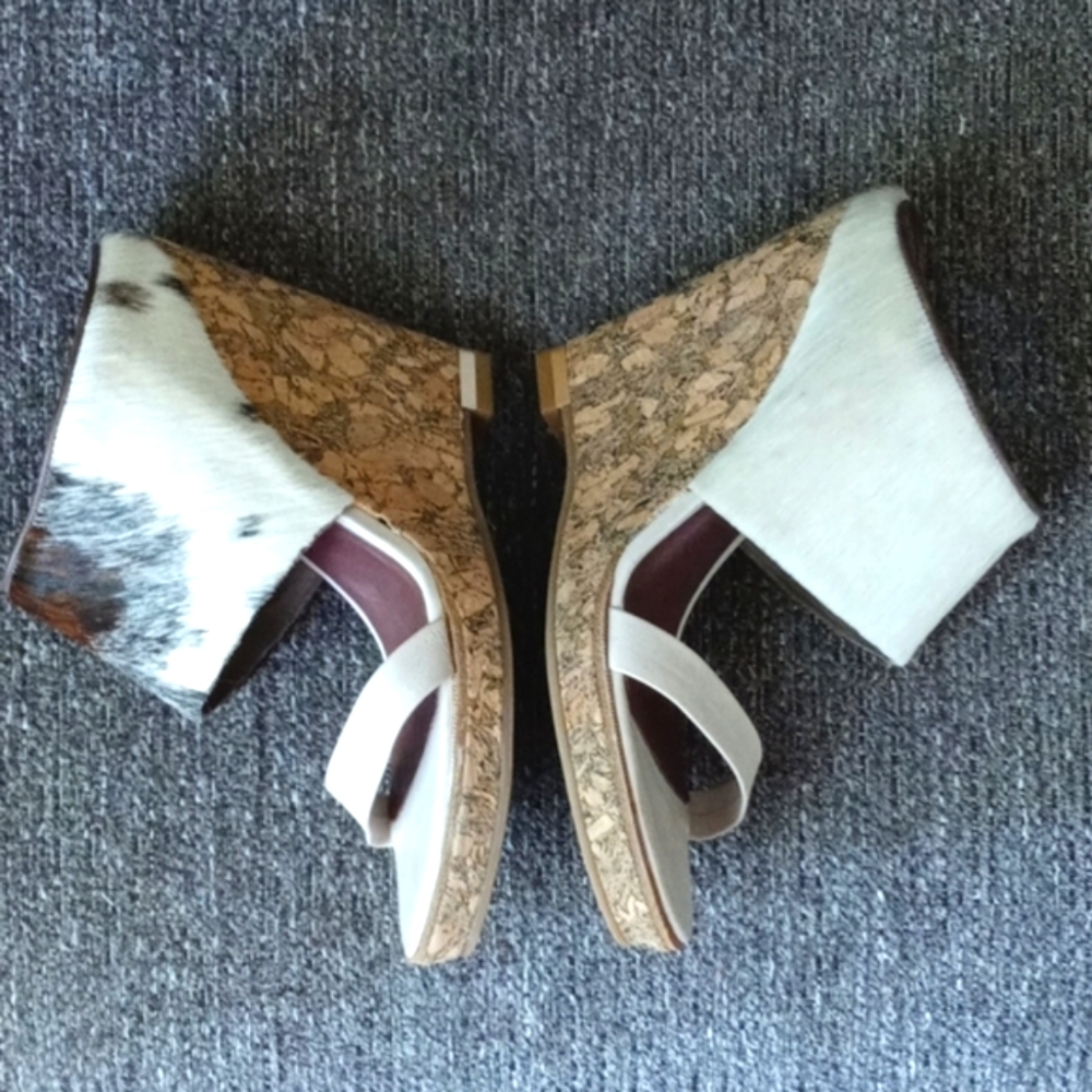 🆕 🍁All Saints Spitafields🍁 - Calf Hair Cork Wedge - Picture 6 of 12